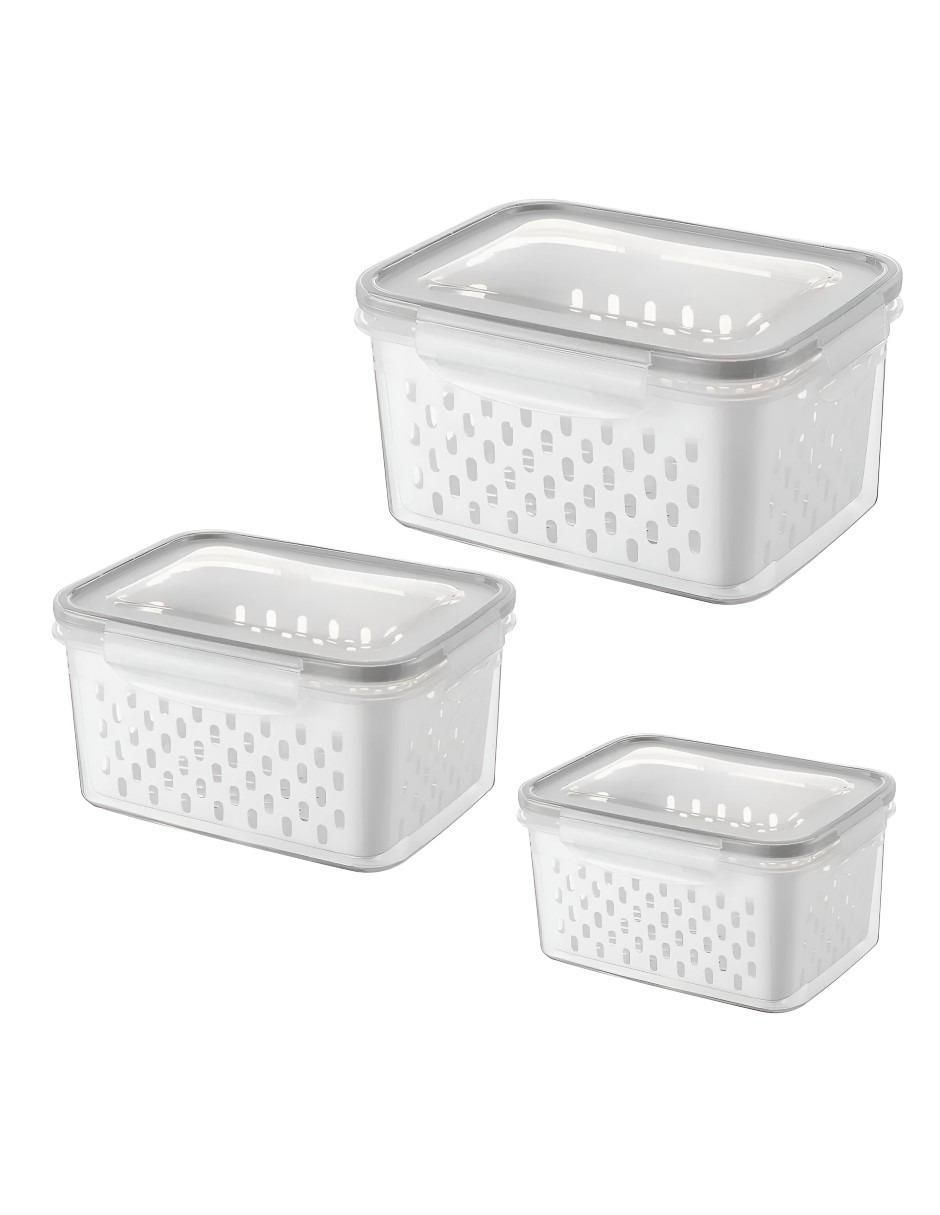 Organizador para refrigerador de plástico 3 piezas Organizador para refrigerador de plástico 3 piezas