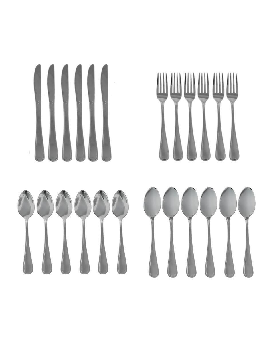 Set cubiertos de acero inoxidable 24 piezas