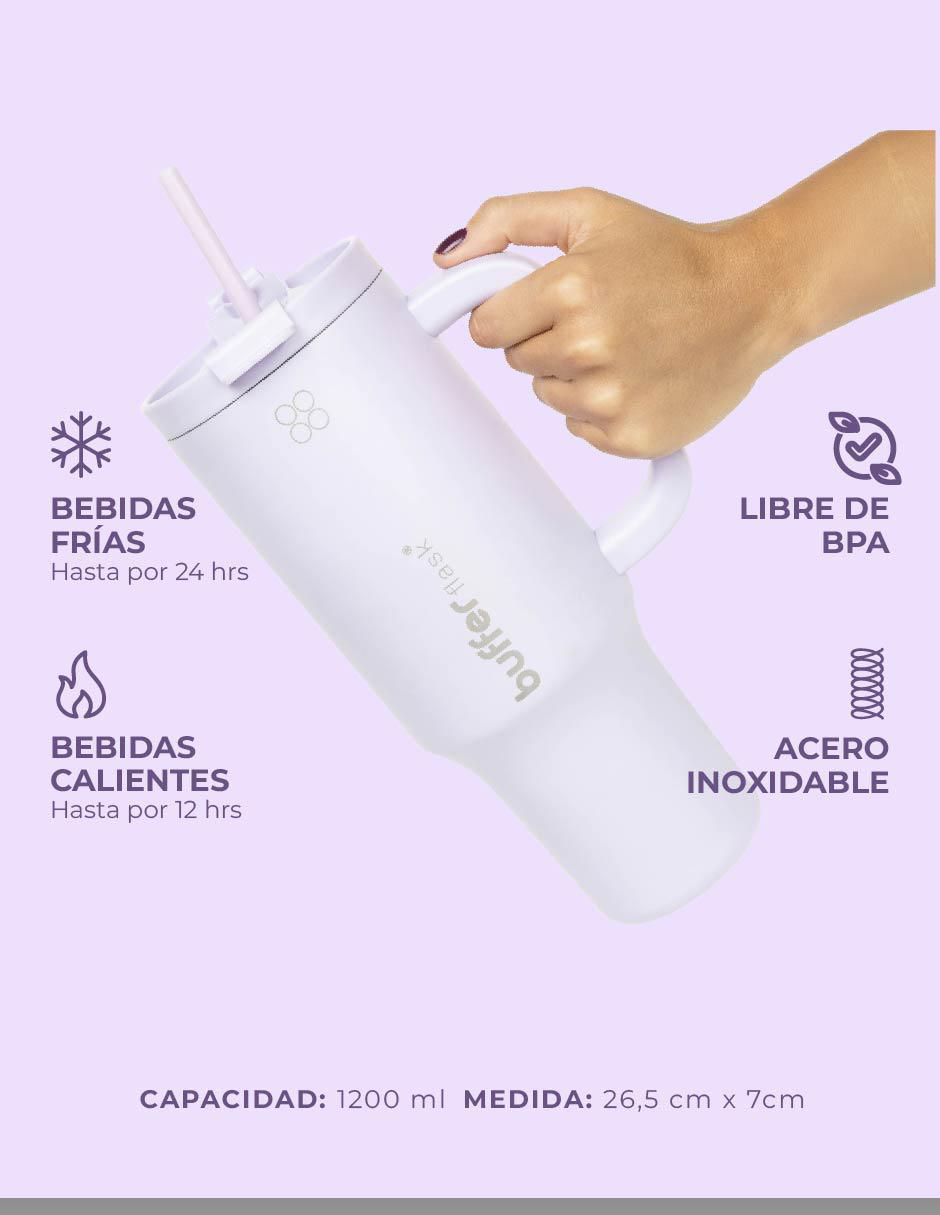 Termo de acero inoxidable con tapa rosca 1200 ml 9