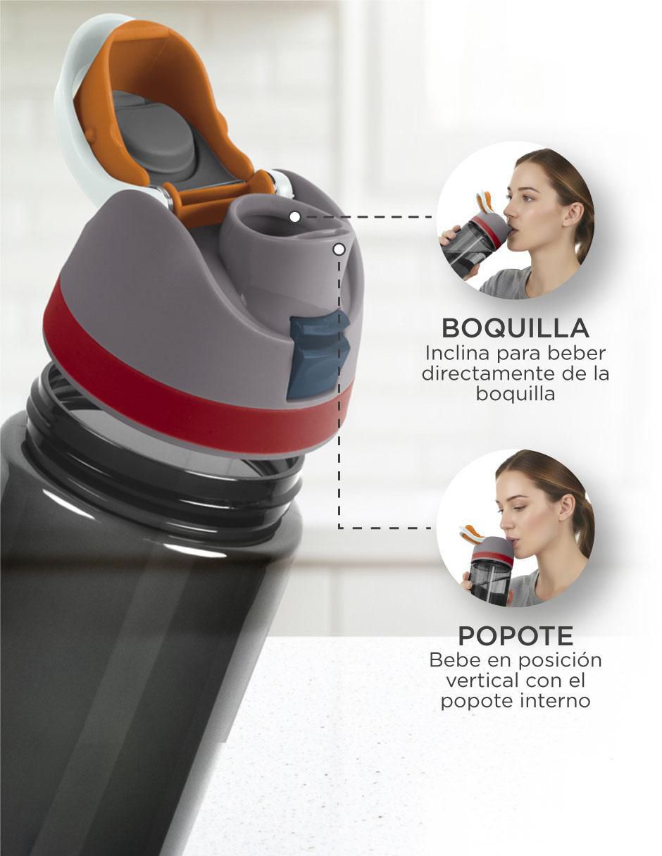 Botella de agua magma life "de" polipropileno sin familia "con tapa" a prueba de derrame 887 ml