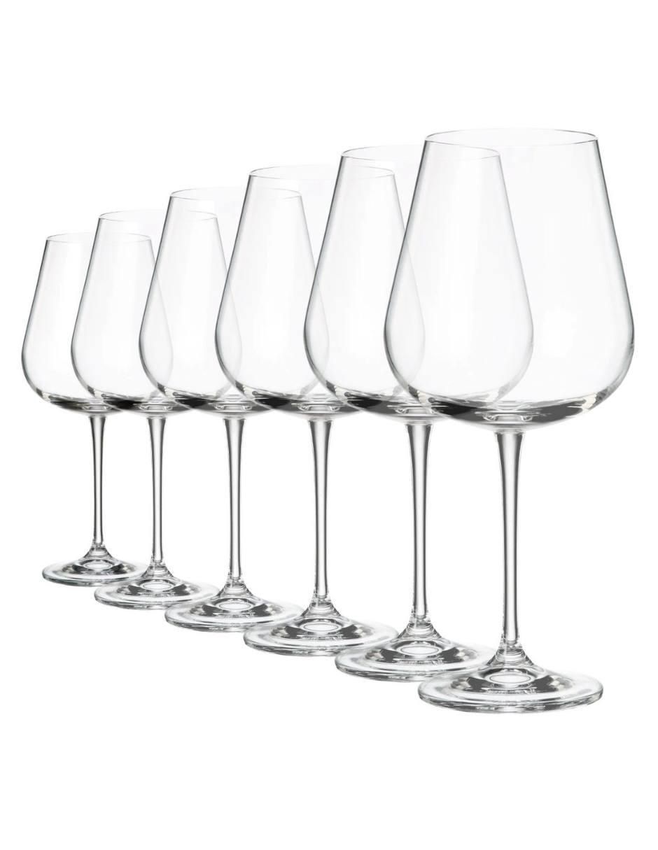 Set de copas para vino de vidrio 6 piezas Set de copas para vino de vidrio 6 piezas