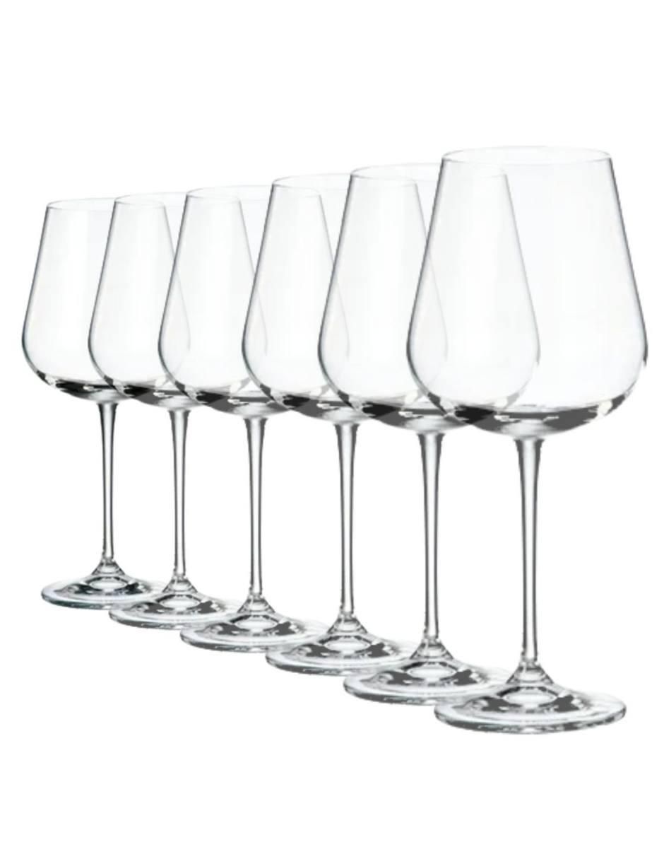 Set de copas para vino de vidrio 6 piezas Set de copas para vino de vidrio 6 piezas