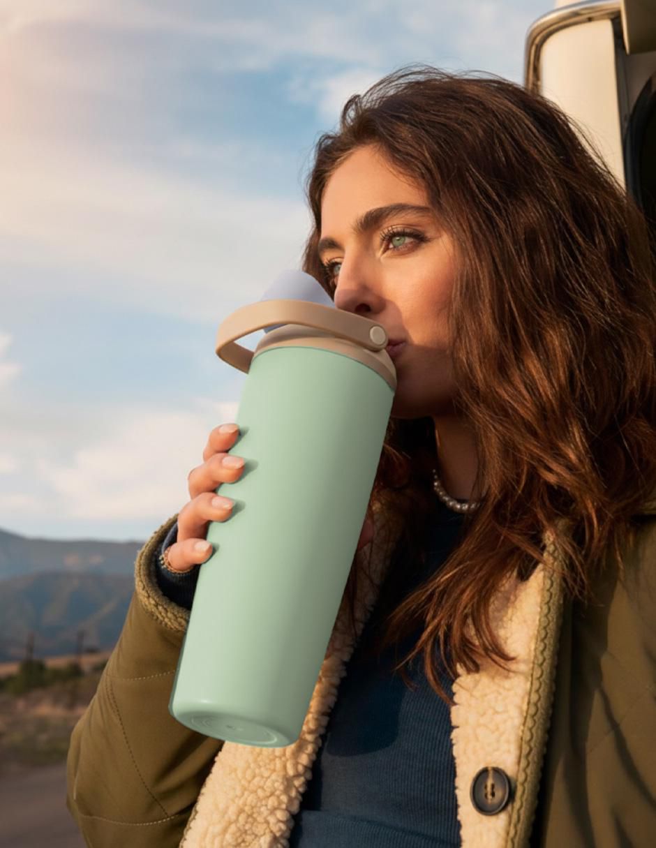 Termo de acero inoxidable con tapa flip top 4