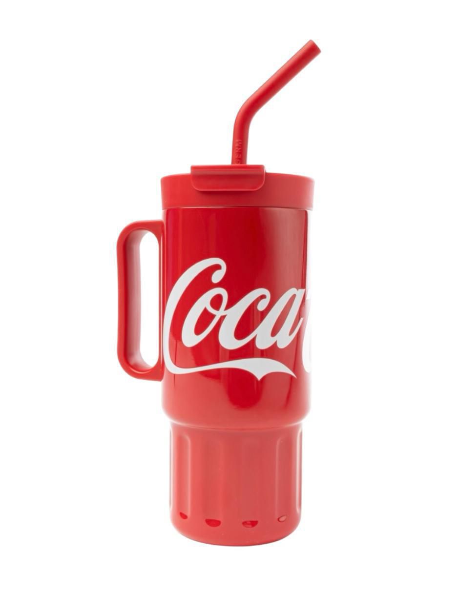 Termo germ "de" acero inoxidable coca cola "con tapa" rosca 1.2 l