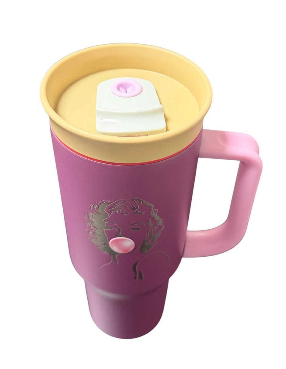 Termo de acero inoxidable Marilyn Monroe con tapa rosca 1.2 L 4