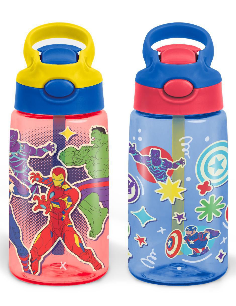 Set botella de agua con tapa a prueba de derrame 450 ml Set botella de agua con tapa a prueba de derrame 450 ml
