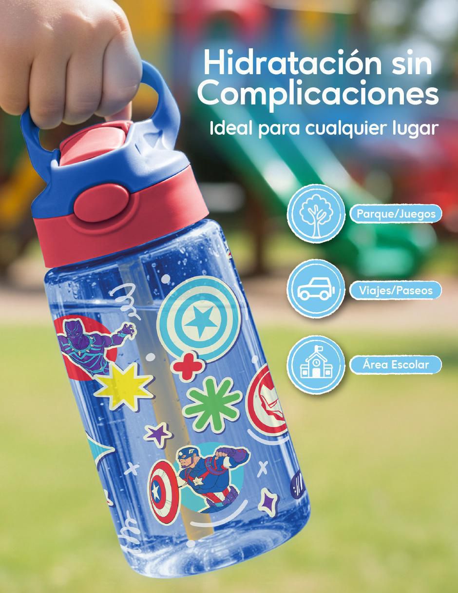 Set botella de agua con tapa a prueba de derrame 450 ml 3