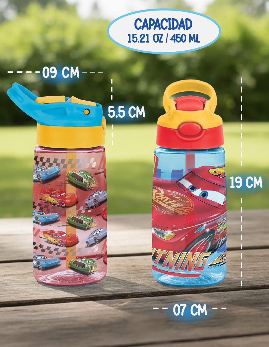 Set botella de agua con tapa a prueba de derrame 450 ml 4