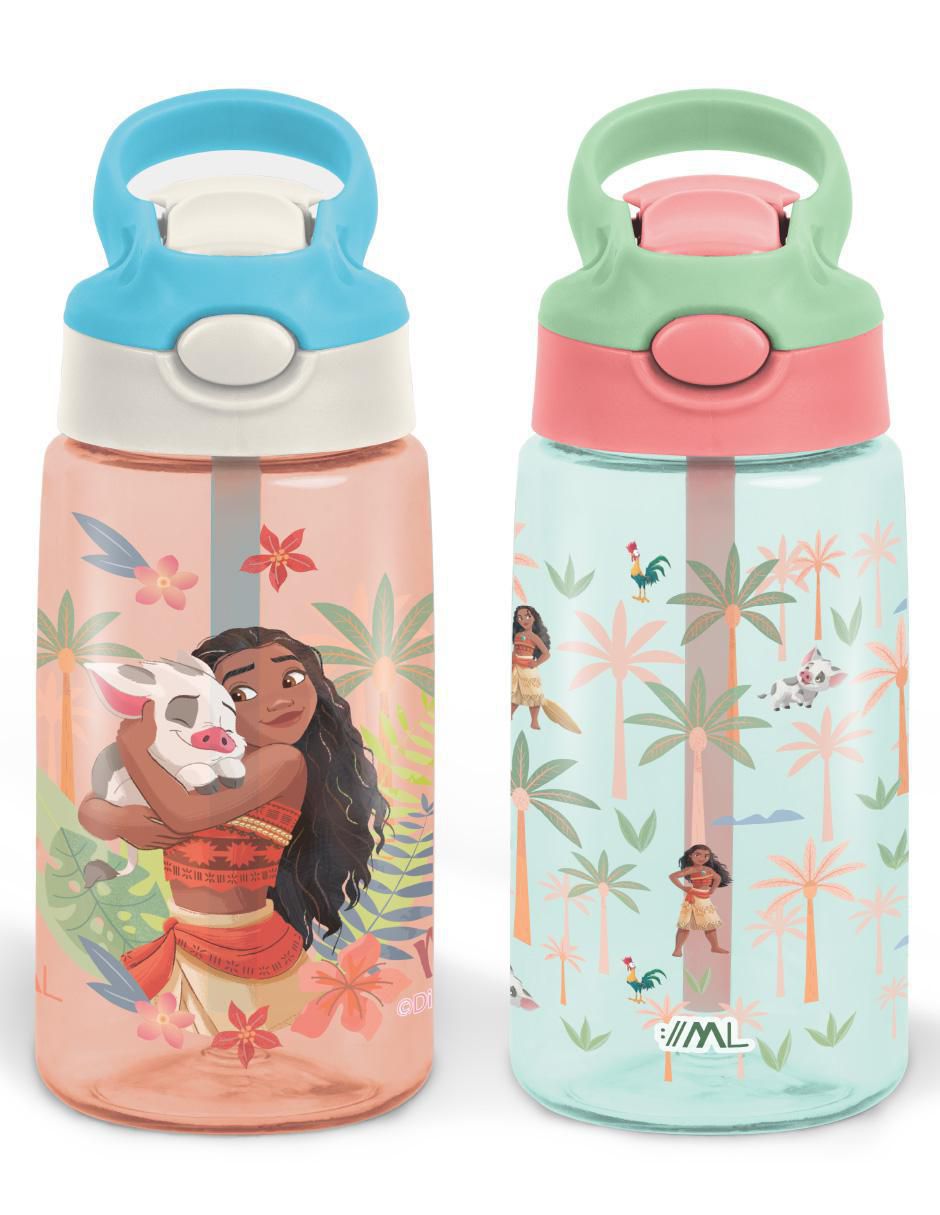 Set botella de agua con tapa a prueba de derrame 450 ml
