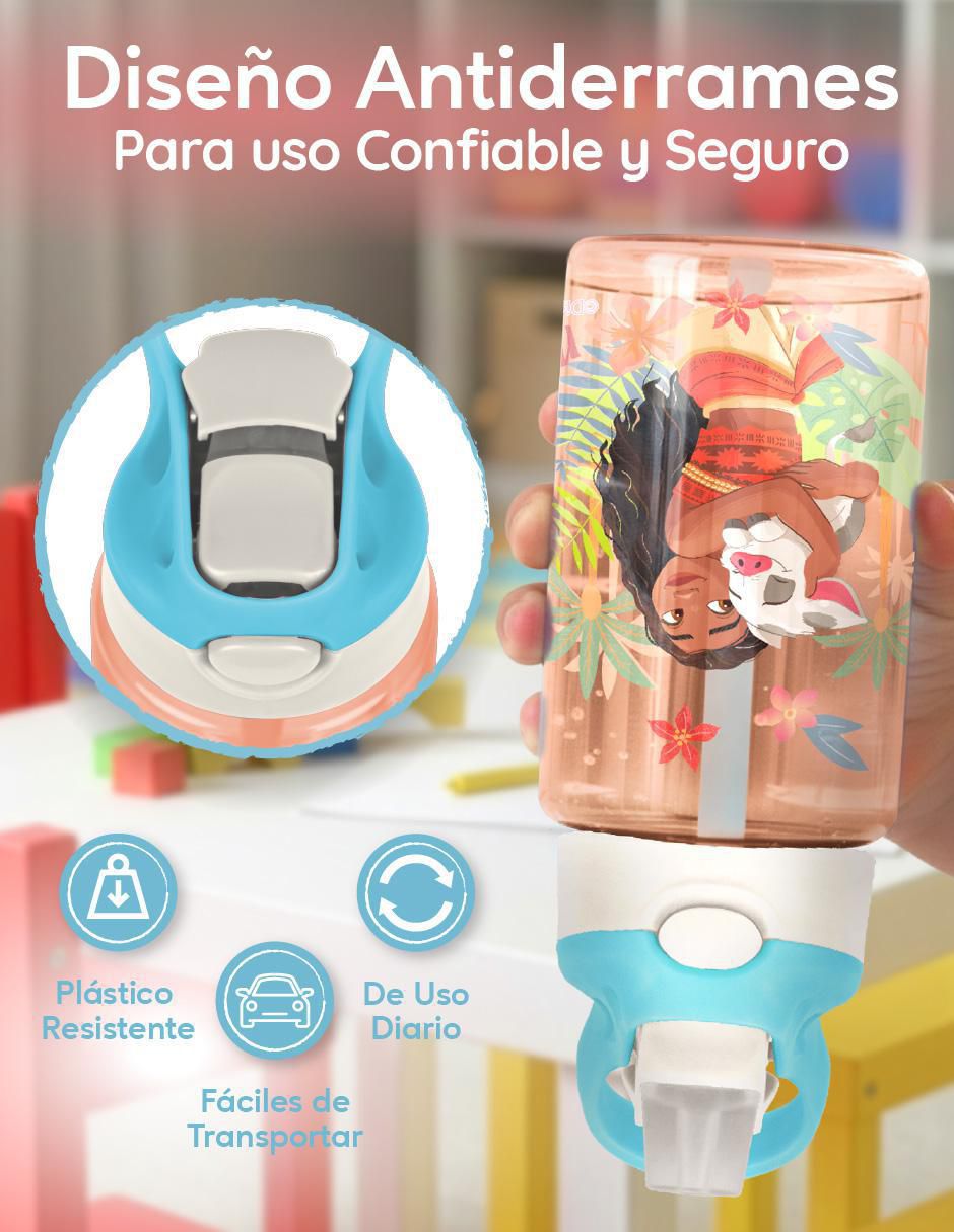 Set botella de agua con tapa a prueba de derrame 450 ml 2