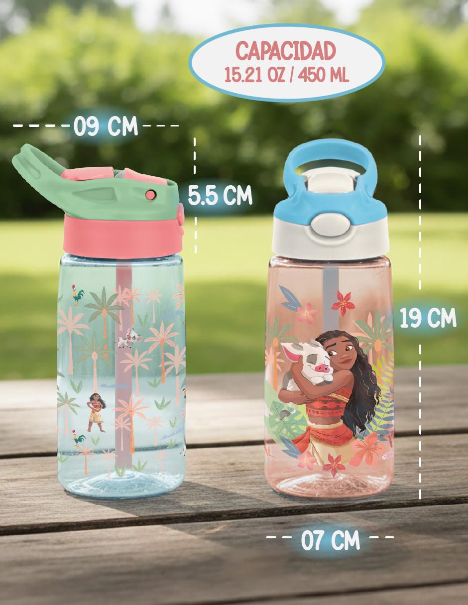 Set botella de agua con tapa a prueba de derrame 450 ml 4