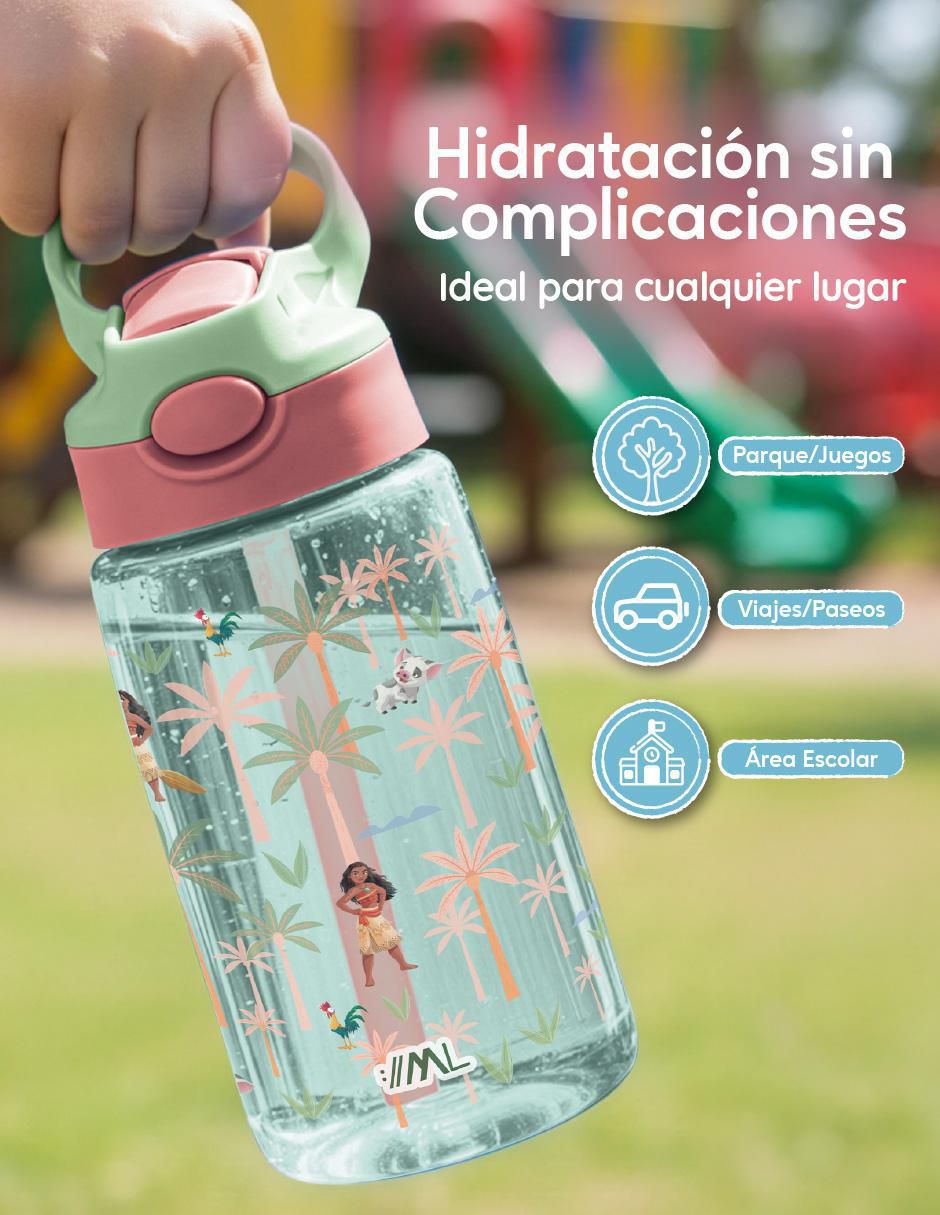 Set botella de agua con tapa a prueba de derrame 450 ml 3
