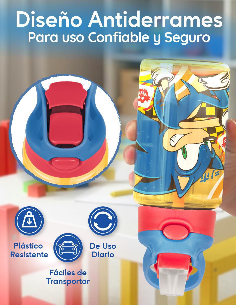 Set botella de agua con tapa a prueba de derrame 450 ml 2