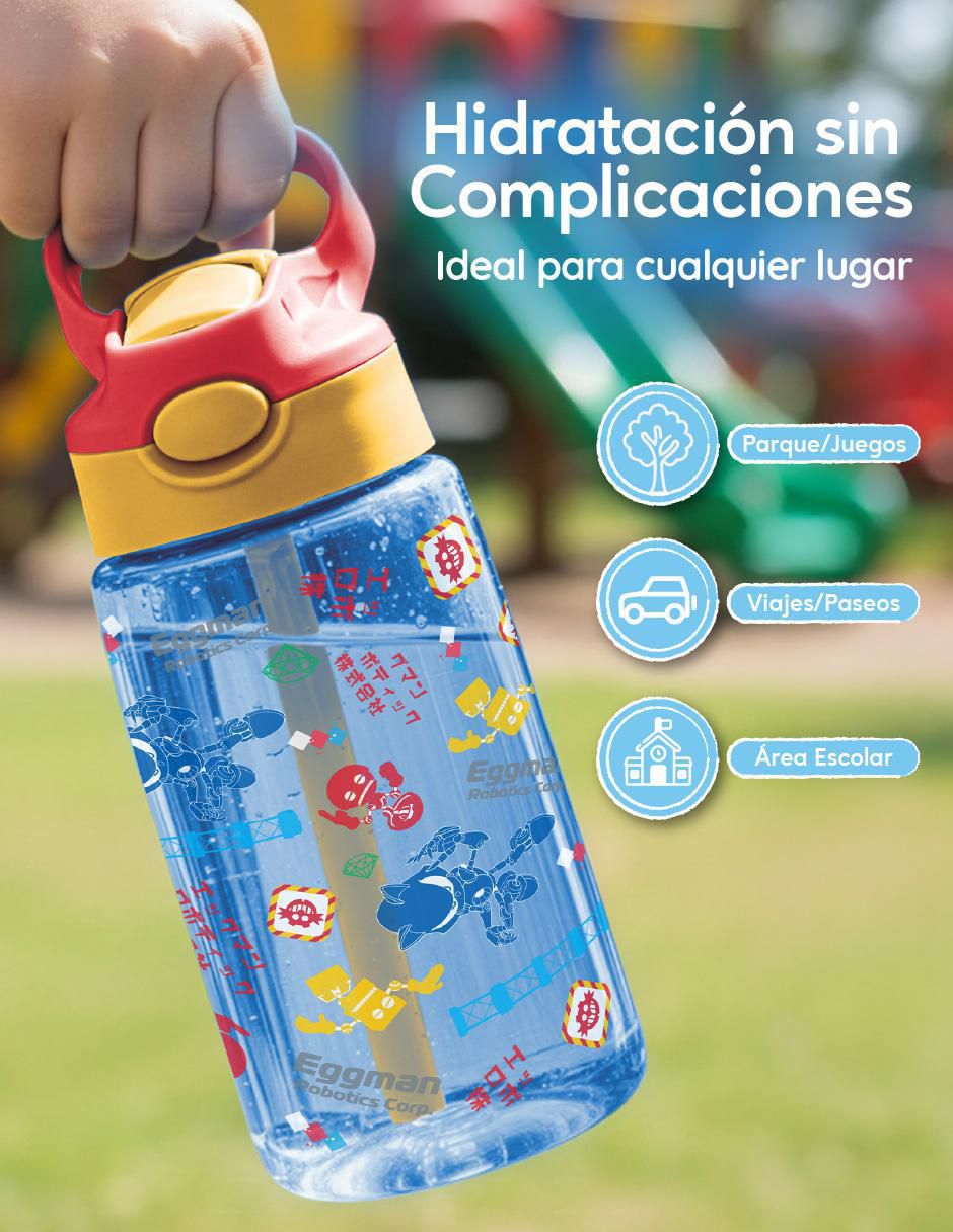 Set botella de agua con tapa a prueba de derrame 450 ml 3