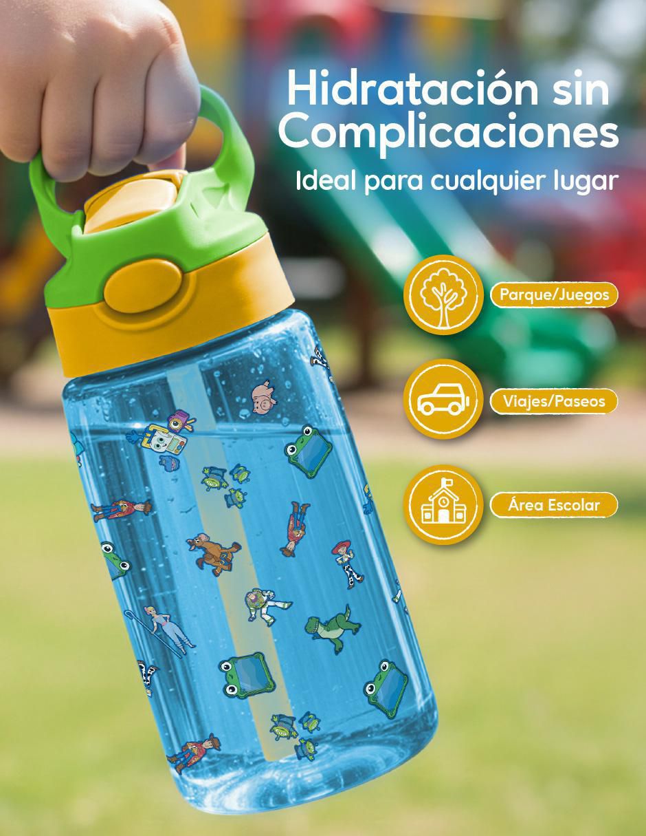 Set botella de agua con tapa a prueba de derrame 450 ml 3