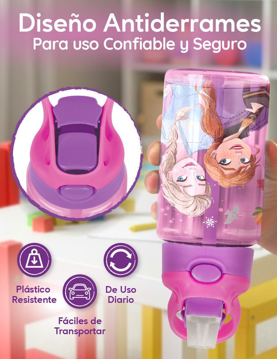 Set botella de agua con tapa a prueba de derrame 450 ml 2
