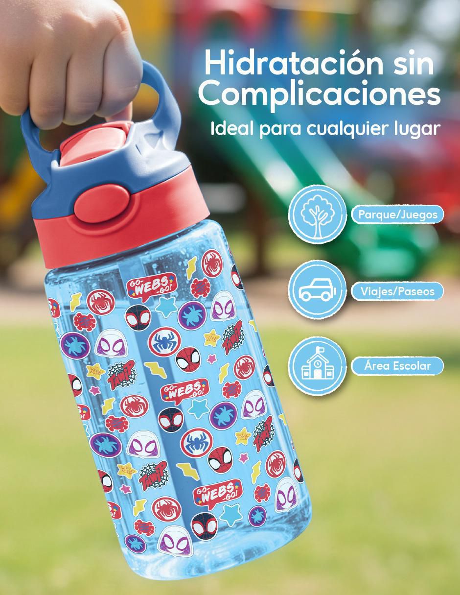 Set botella de agua con tapa a prueba de derrame 450 ml 3