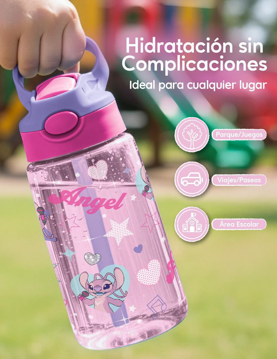 Set botella de agua con tapa a prueba de derrame 450 ml 3