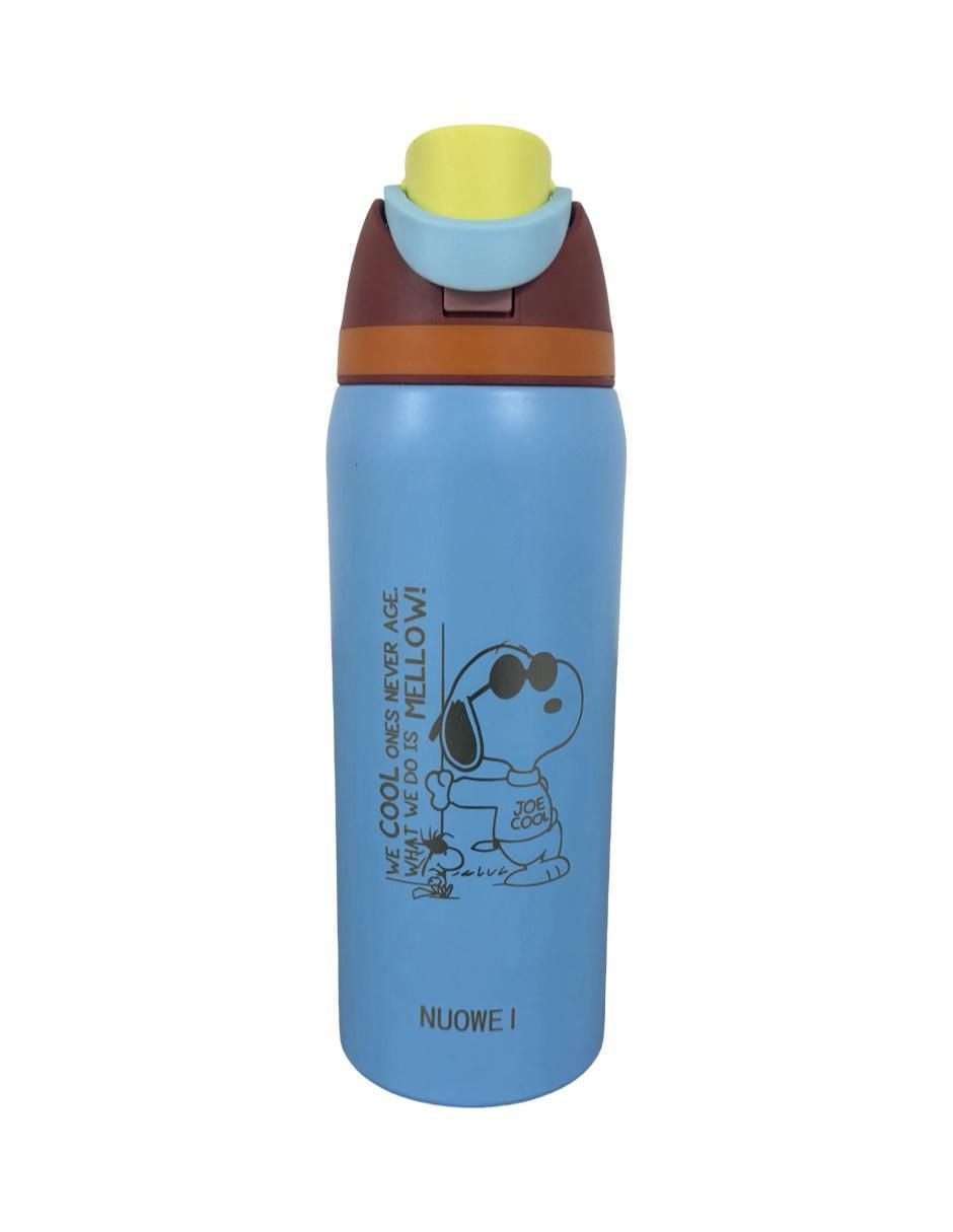Termo de acero inoxidable Snoopy con tapa push pull 946 ml Termo de acero inoxidable Snoopy con tapa push pull 946 ml