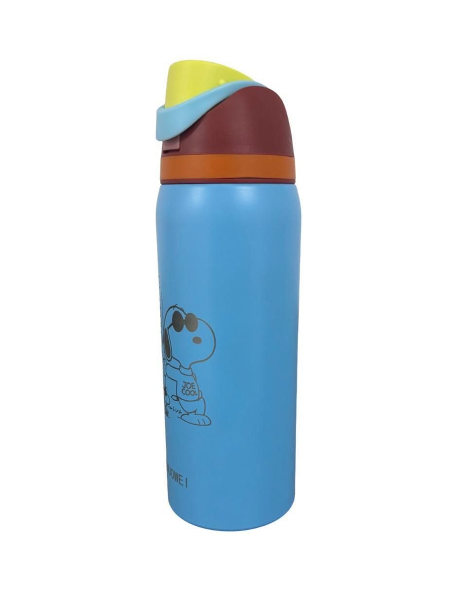Termo de acero inoxidable Snoopy con tapa push pull 946 ml 3