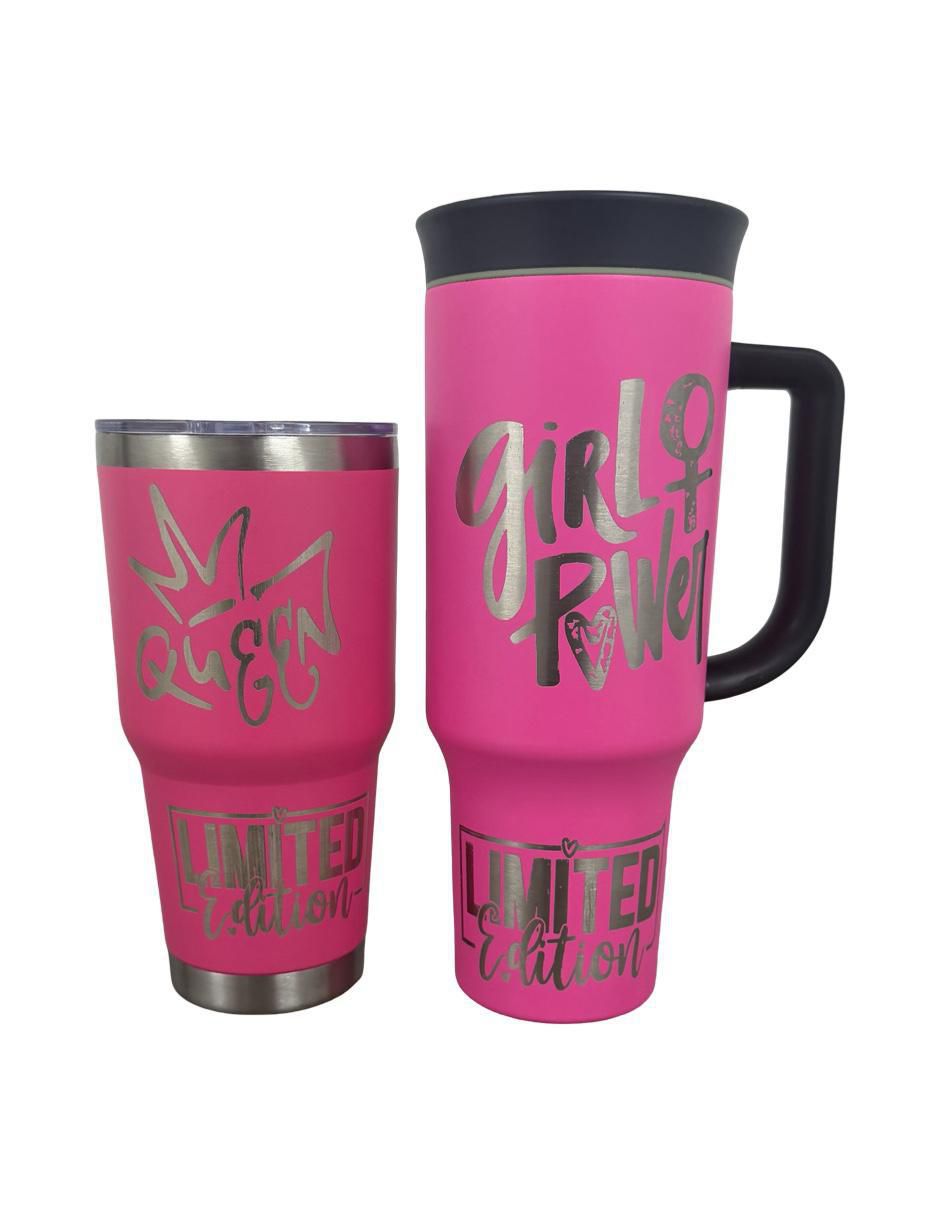 Set termo de acero inoxidable Power Girls con tapa rosca 2