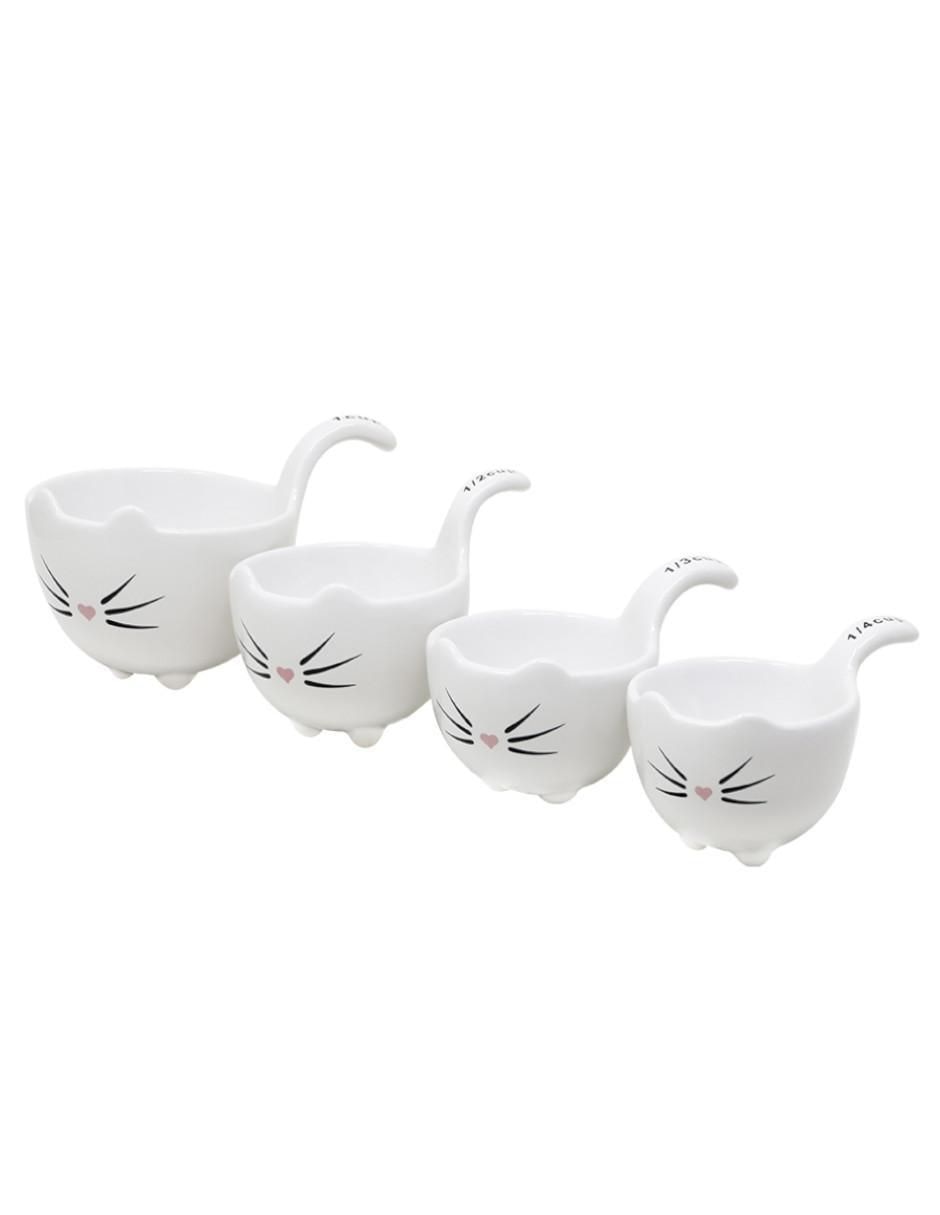 Set de tazas medidoras Ideen Cocina Gato 4 piezas