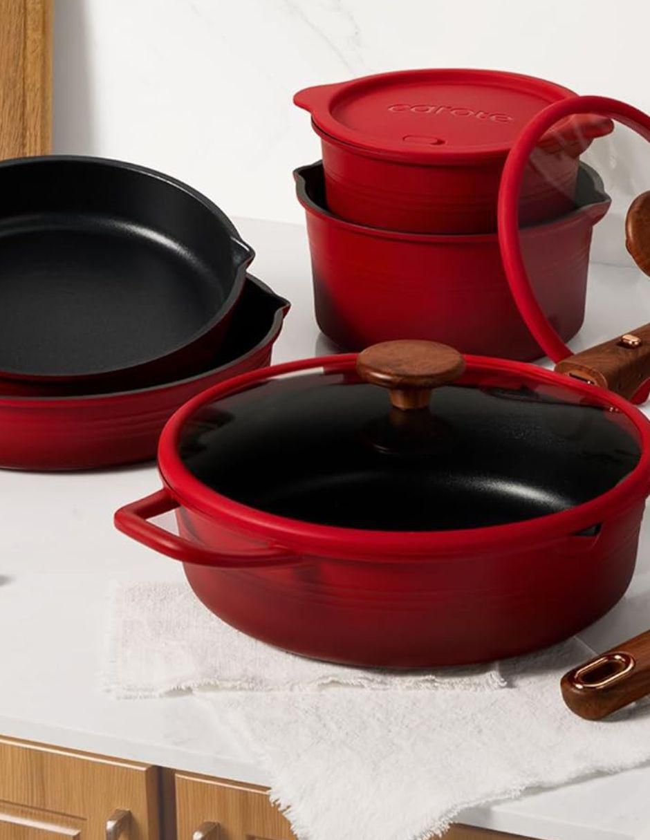 Batería de cocina Carote Titanium de titanio antiadherente sin PFOA 20 piezas 4