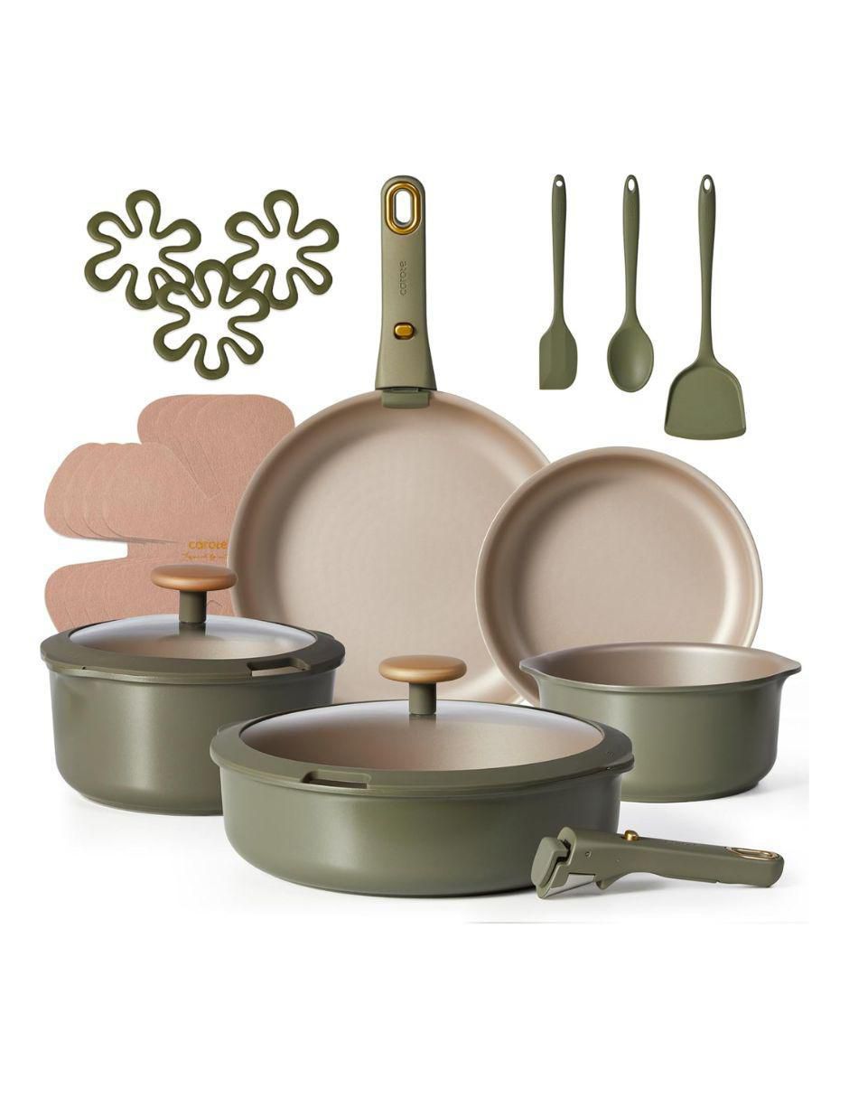 Batería de cocina Carote Titanium de titanio antiadherente sin PFOA 19 piezas Batería de cocina Carote Titanium de titanio antiadherente sin PFOA 19 piezas